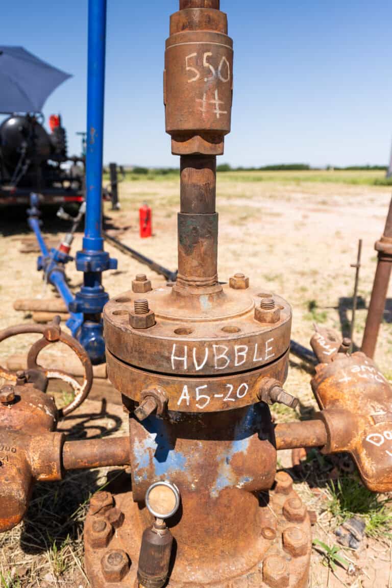 Rusty valve orphan well with Hubble label